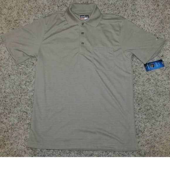 Mens Golf Polo Shirt Grand Slam Brown Small Short Sleeve Dry-Knit Relaxed 1 Pkt - Picture 1 of 3